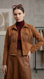 ΚΑΜΗΛΟ ΣΟΥΕΝΤ JACKET-ΖΩΓΡΑΦΙΣΜΕΝΟ ΣΤΟ ΧΕΡΙ - Art Collection by Magda